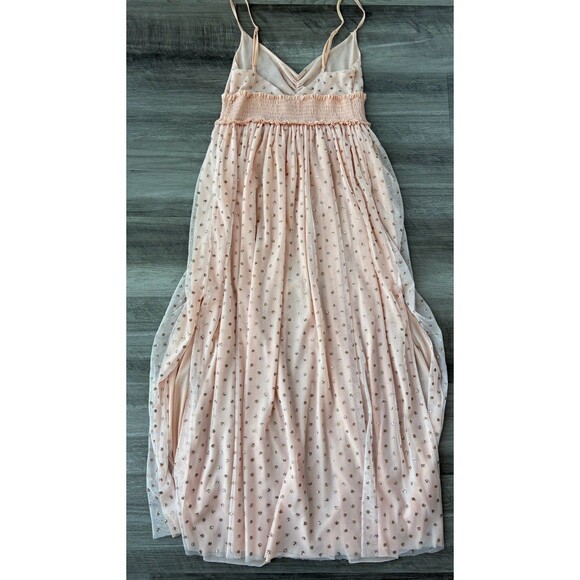 Intimately Free People Want To Have Fun Glitter Polka Dot Maxi Dress Size S Peac - Picture 4 of 11